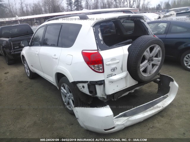 JTMBD32V275082043 - 2007 TOYOTA RAV4 SPORT WHITE photo 3