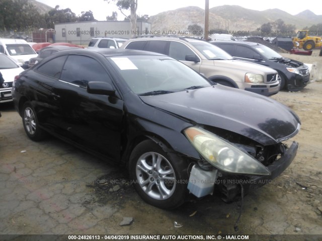 4T1CE38P96U602183 - 2006 TOYOTA CAMRY SOLARA SE/SLE BLACK photo 1