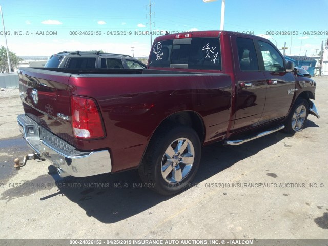 1C6RR7GT7JS133762 - 2018 RAM 1500 SLT MAROON photo 4