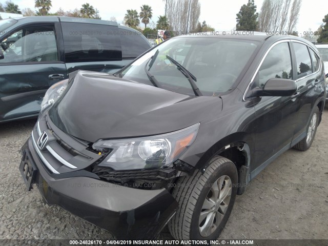 5J6RM3H71DL041153 - 2013 HONDA CR-V EXL BLACK photo 2