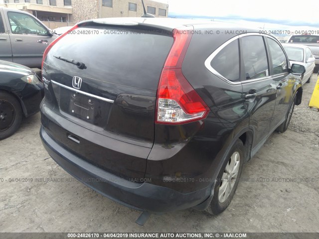 5J6RM3H71DL041153 - 2013 HONDA CR-V EXL BLACK photo 4