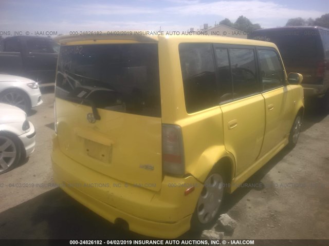 JTLKT324554016748 - 2005 TOYOTA SCION XB 黄色 照片 4