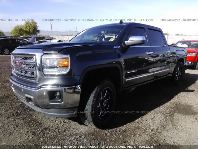 3GTU2VEC3EG567852 - 2014 GMC SIERRA K1500 SLT GRAY photo 2