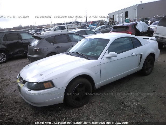 1FAFP40403F369528 - 2003 FORD MUSTANG WHITE photo 2