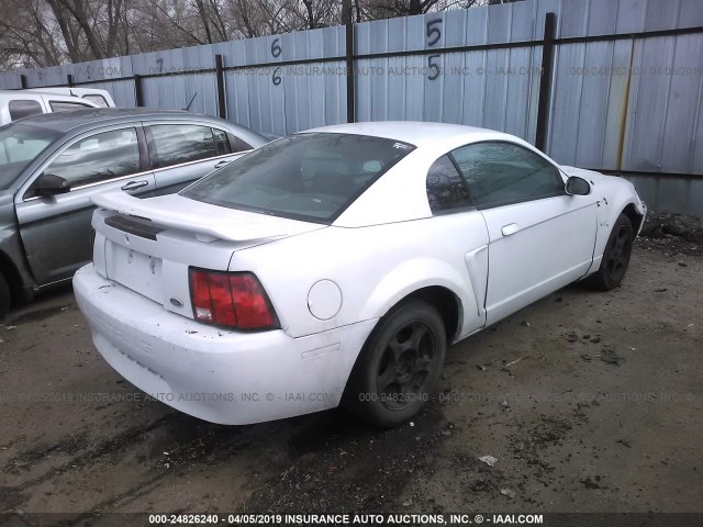 1FAFP40403F369528 - 2003 FORD MUSTANG WHITE photo 4