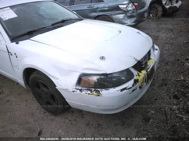 1FAFP40403F369528 - 2003 FORD MUSTANG WHITE photo 6