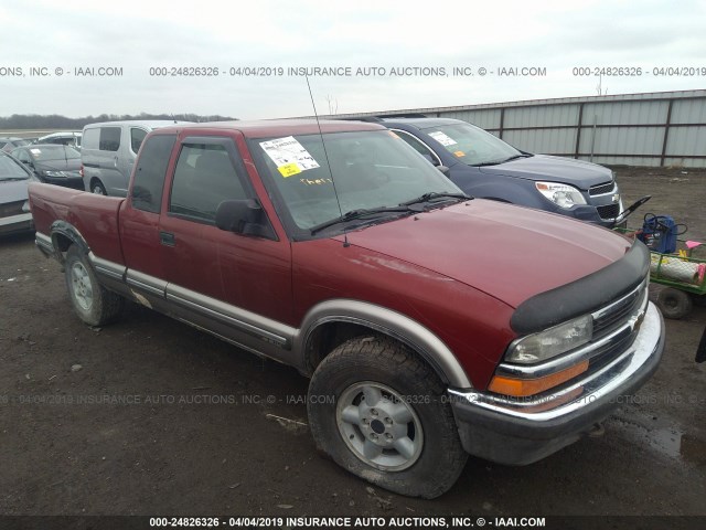 1GCDT19XXX8121192 - 1999 CHEVROLET S TRUCK S10 MAROON photo 1