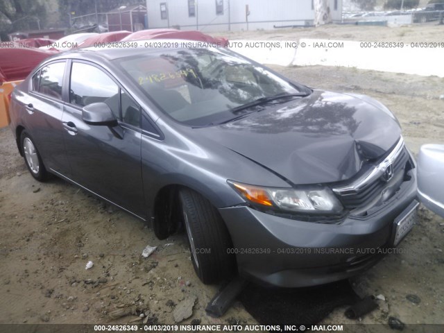 2HGFB2F65CH525245 - 2012 HONDA CIVIC HF GRAY photo 1