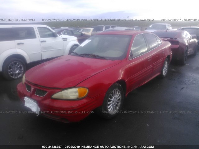 1G2NG52E5YM756343 - 2000 PONTIAC GRAND AM SE2 RED photo 2