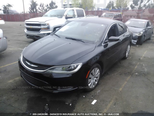 1C3CCCFB5FN592669 - 2015 CHRYSLER 200 LX BLACK photo 2