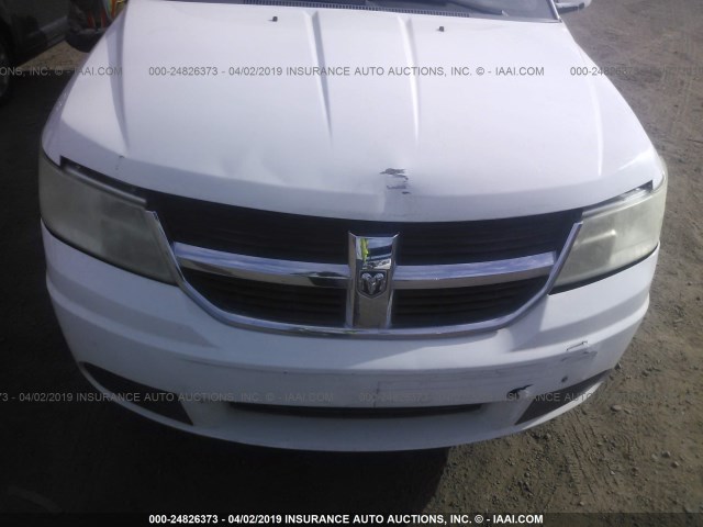 3D4GG57V59T511313 - 2009 DODGE JOURNEY SXT WHITE photo 6