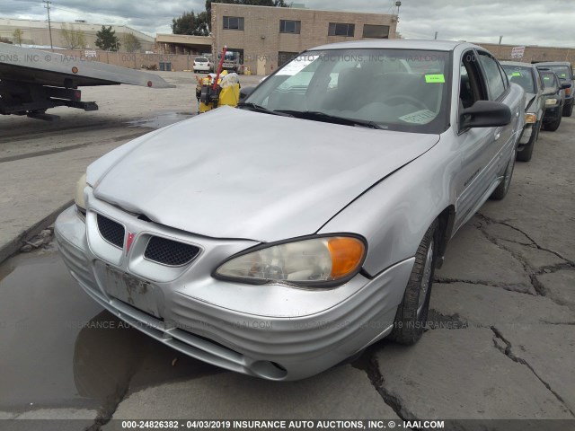 1G2NE52TX1M679415 - 2001 PONTIAC GRAND AM SE SILVER photo 2