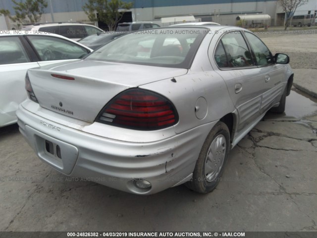 1G2NE52TX1M679415 - 2001 PONTIAC GRAND AM SE SILVER photo 4