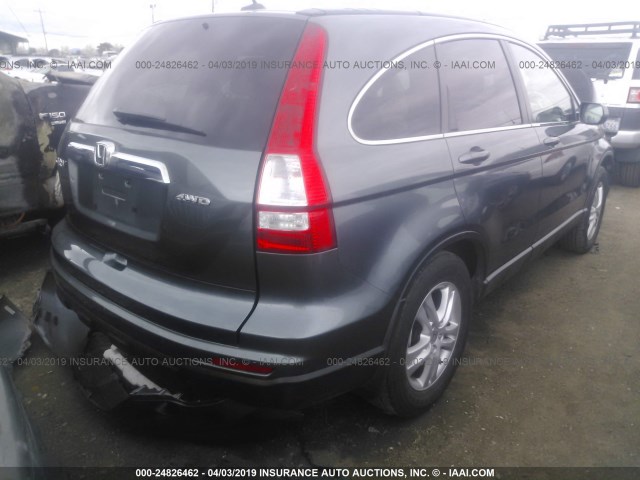 JHLRE4H71BC022627 - 2011 HONDA CR-V EXL GRAY photo 4