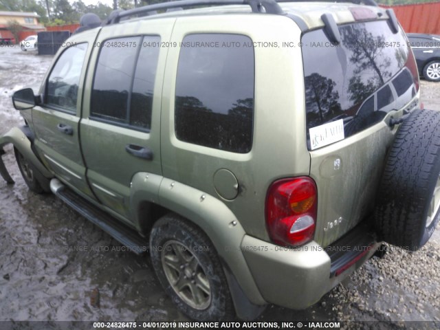 1J4GK38KX2W314491 - 2002 JEEP LIBERTY RENEGADE GREEN photo 3