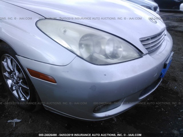 JTHBF30G430100269 - 2003 LEXUS ES 300 SILVER photo 6