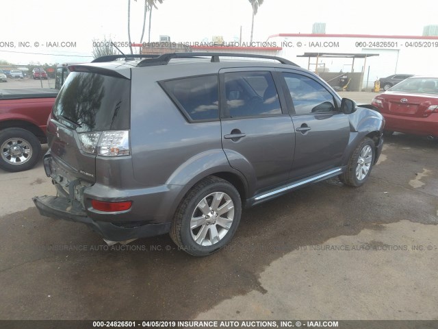JA4AS3AW6BU018883 - 2011 MITSUBISHI OUTLANDER SE ნაცრისფერი ფოტო 4