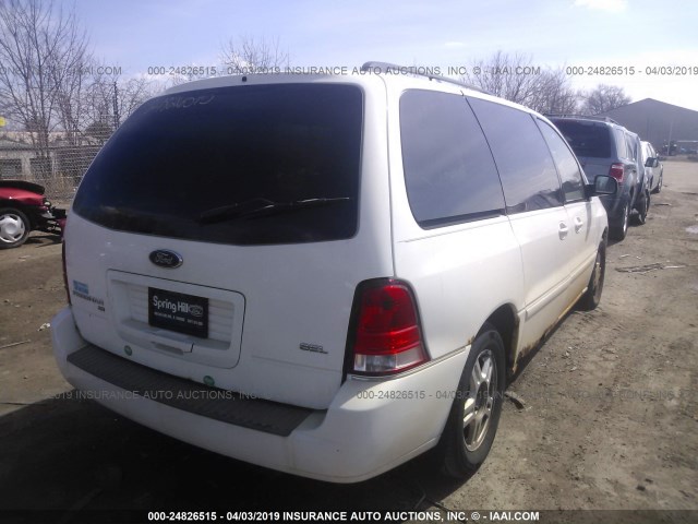 2FMZA52204BA55354 - 2004 FORD FREESTAR SEL WHITE photo 4