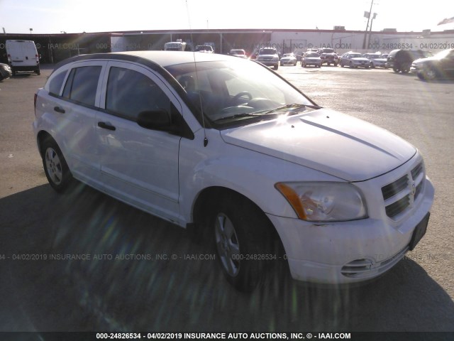 1B3HB28B27D231873 - 2007 DODGE CALIBER WHITE photo 1