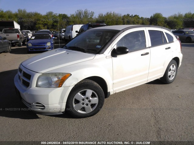 1B3HB28B27D231873 - 2007 DODGE CALIBER WHITE photo 2