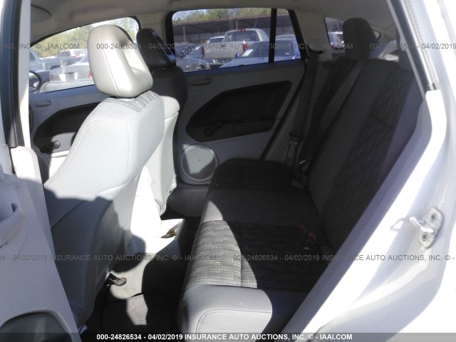 1B3HB28B27D231873 - 2007 DODGE CALIBER WHITE photo 8