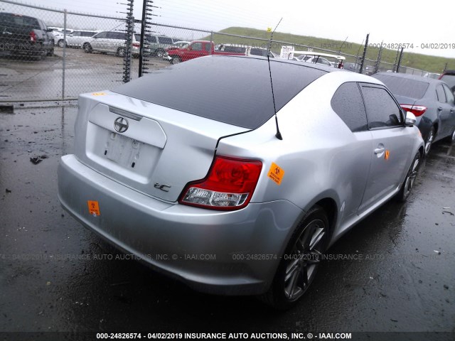 JTKJF5C71C3033979 - 2012 TOYOTA SCION TC SILVER photo 4
