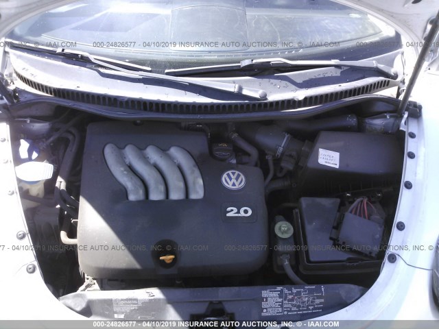 3VWBK21C03M429399 - 2003 VOLKSWAGEN NEW BEETLE GL SILVER photo 10