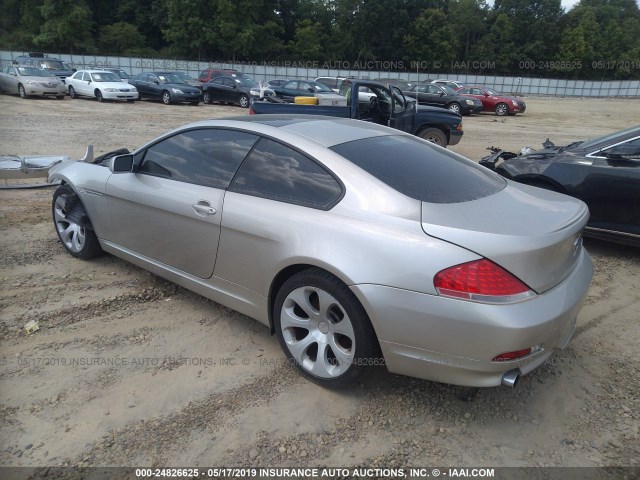 WBAEH73434B215594 - 2004 BMW 645 CI AUTOMATIC SILVER photo 3