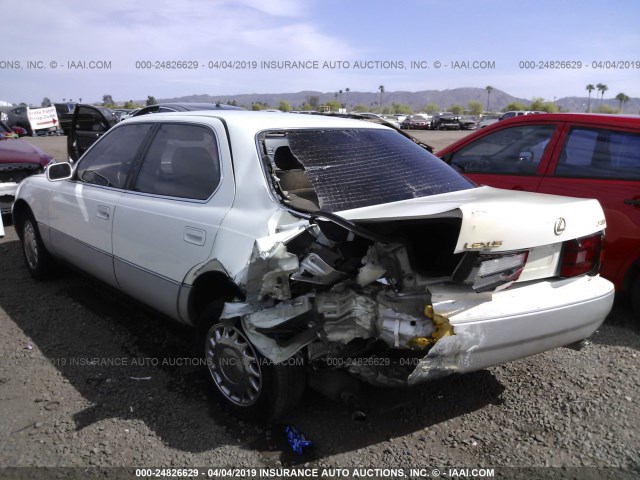 JT8UF11E1N0106172 - 1992 LEXUS LS 400 WHITE photo 3