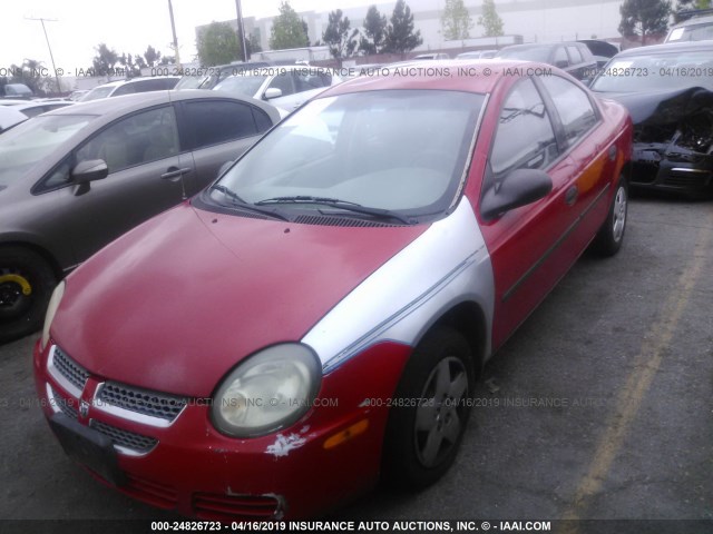 1B3ES26C13D187597 - 2003 DODGE NEON SE RED photo 2