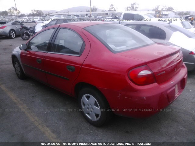 1B3ES26C13D187597 - 2003 DODGE NEON SE RED photo 3