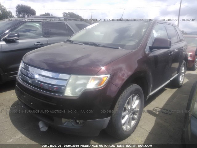 2FMDK38C79BA61008 - 2009 FORD EDGE SEL BURGUNDY photo 2