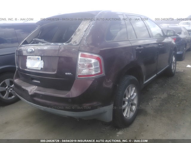 2FMDK38C79BA61008 - 2009 FORD EDGE SEL BURGUNDY photo 4