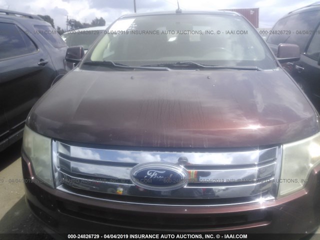 2FMDK38C79BA61008 - 2009 FORD EDGE SEL BURGUNDY photo 6