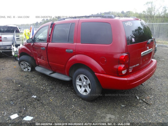 1D4HD48N34F202044 - 2004 DODGE DURANGO SLT RED photo 3