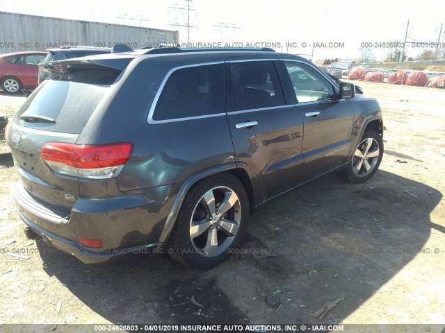 1C4RJFCG0FC159723 - 2015 JEEP GRAND CHEROKEE OVERLAND GRAY photo 4