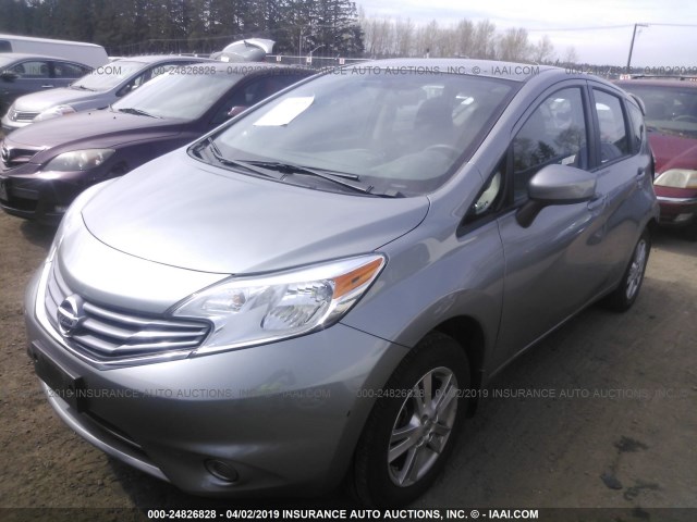 3N1CE2CP2FL392061 - 2015 NISSAN VERSA NOTE S/S PLUS/SV/SL/SR GRAY photo 2