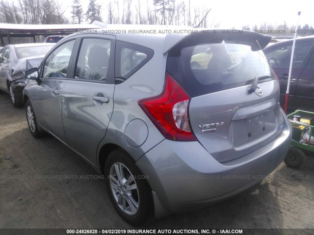 3N1CE2CP2FL392061 - 2015 NISSAN VERSA NOTE S/S PLUS/SV/SL/SR GRAY photo 3