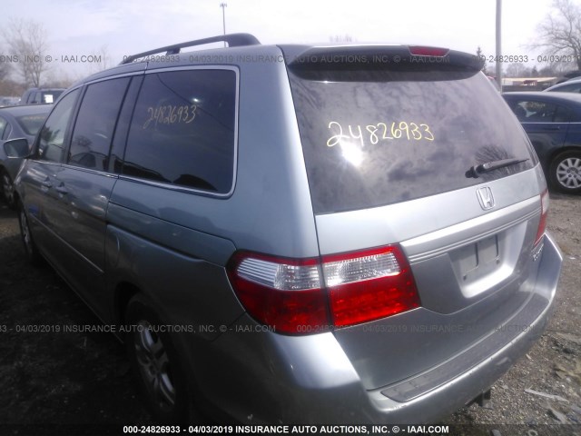 5FNRL386X5B059543 - 2005 HONDA ODYSSEY EXL GRAY photo 3