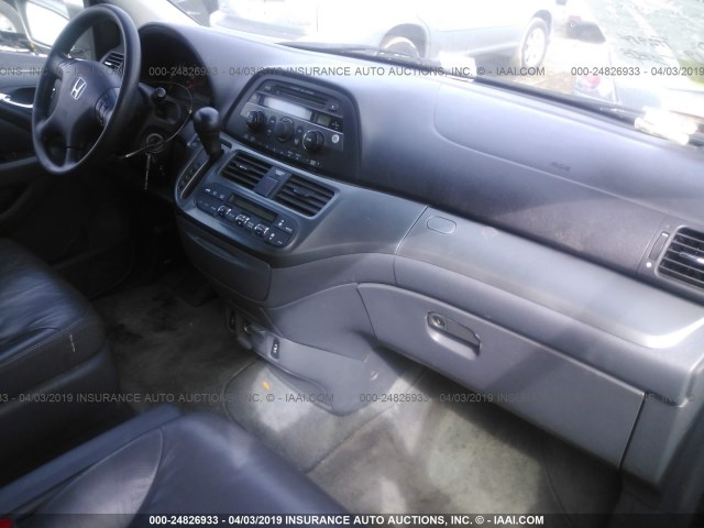 5FNRL386X5B059543 - 2005 HONDA ODYSSEY EXL GRAY photo 5