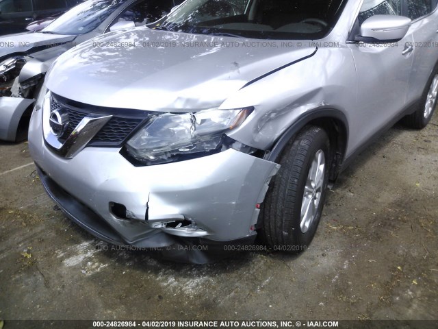 5N1AT2MT5EC792305 - 2014 NISSAN ROGUE S/SL/SV SILVER photo 6