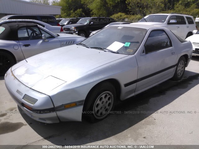 JM1FC331XG0100172 - 1986 MAZDA RX7 SILVER photo 2