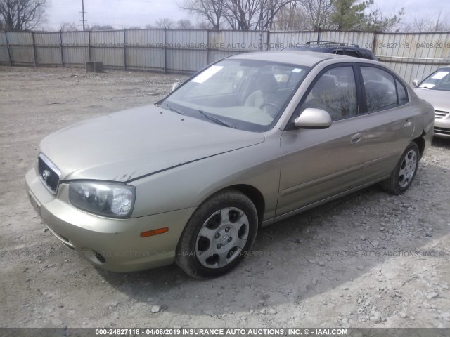 KMHDN45D03U470088 - 2003 HYUNDAI ELANTRA GLS/GT GOLD photo 2