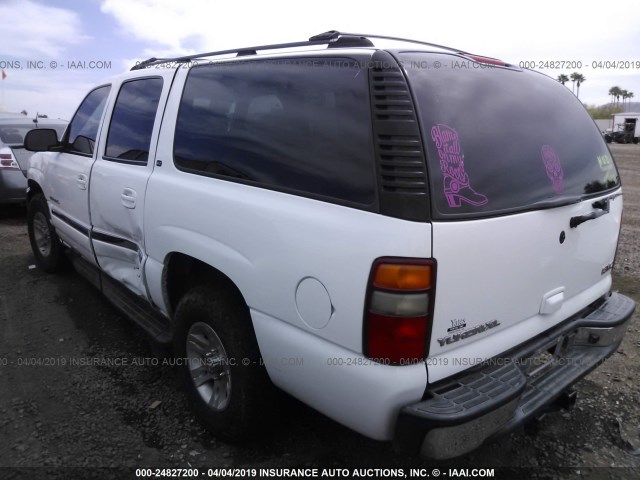 3GKEC16T73G310316 - 2003 GMC YUKON XL C1500 WHITE photo 3