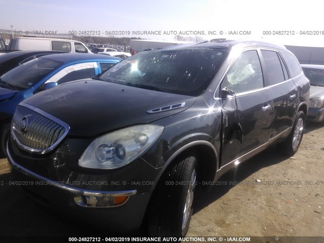 5GAKRBED2BJ135498 - 2011 BUICK ENCLAVE CXL BLACK photo 2