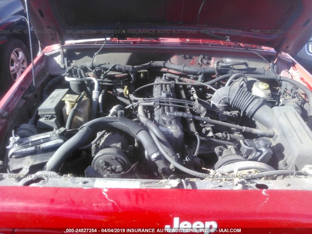 1J4FJ68S7WL264169 - 1998 JEEP CHEROKEE SPORT/CLASSIC RED photo 10