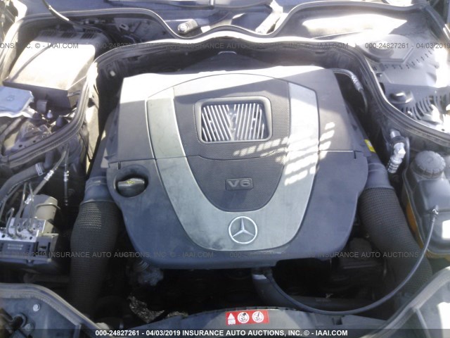 WDBUF56X97B143267 - 2007 MERCEDES-BENZ E 350 BLACK photo 10