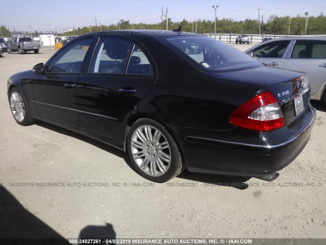 WDBUF56X97B143267 - 2007 MERCEDES-BENZ E 350 BLACK photo 3