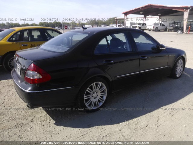 WDBUF56X97B143267 - 2007 MERCEDES-BENZ E 350 BLACK photo 4