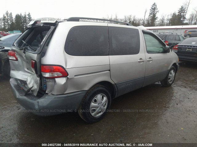 4T3ZF13C93U514589 - 2003 TOYOTA SIENNA LE/XLE SILVER photo 4